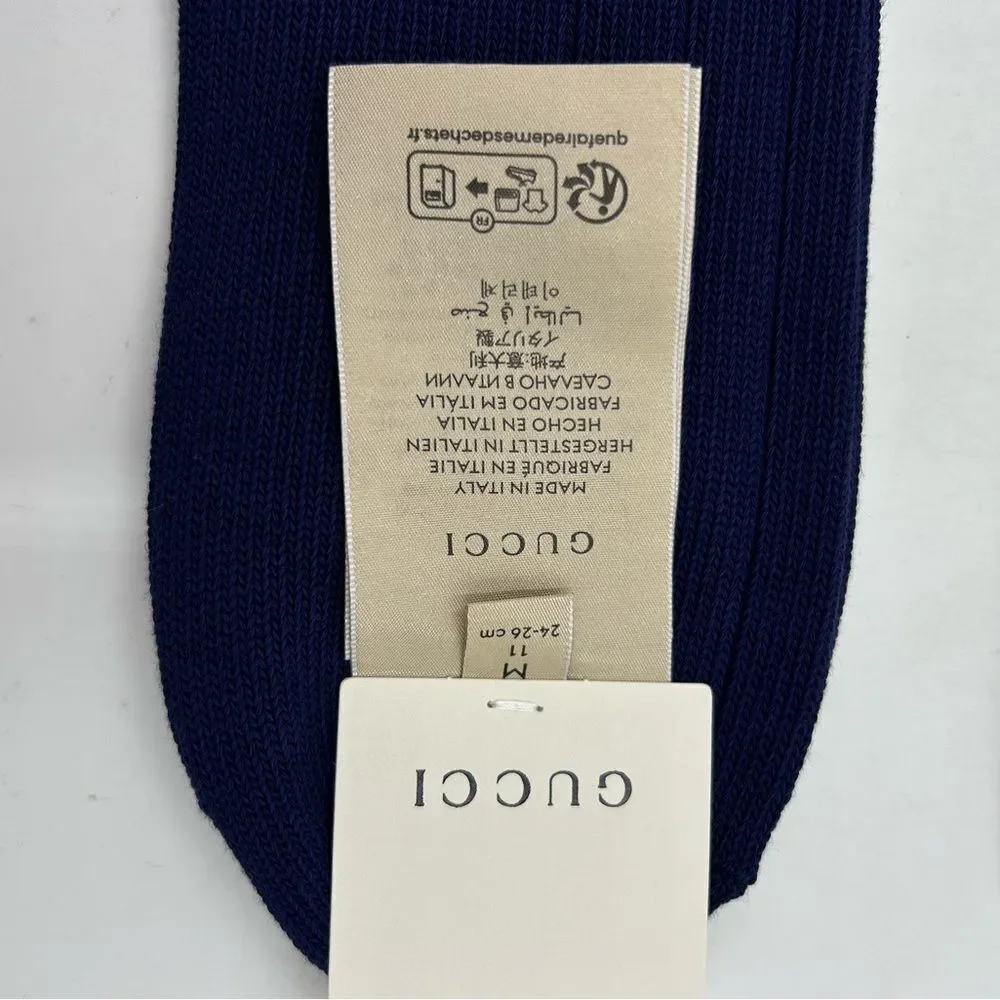 Men's Gucci intarsia logo socks size medium, made in Italy